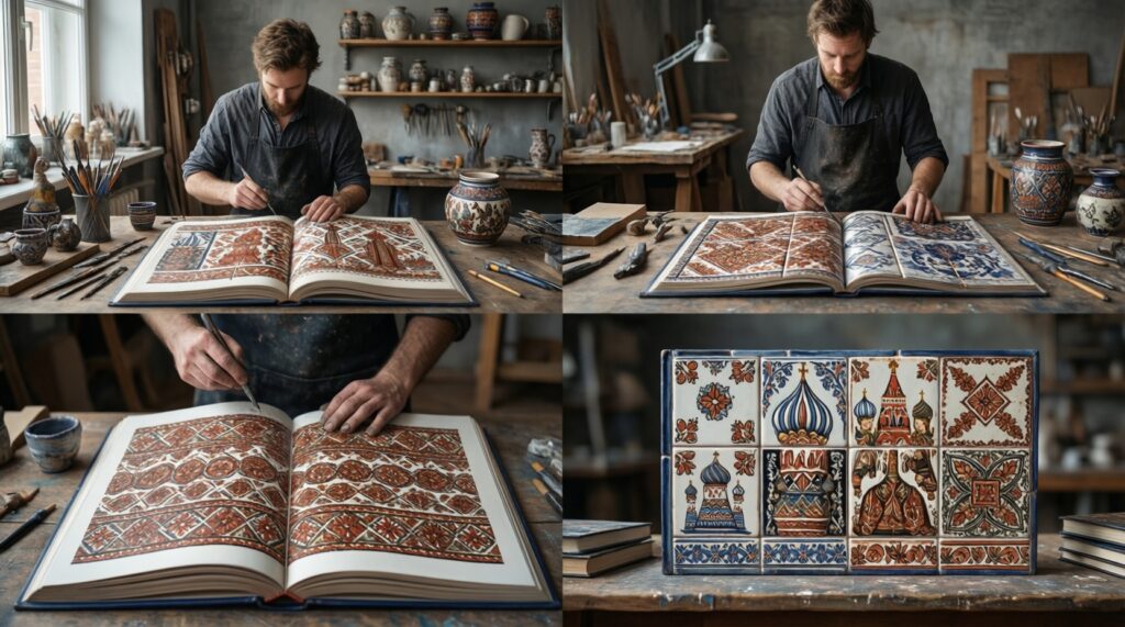 Русские промыслы: гжель, хохлома, палех и современные мастера - иллюстрация