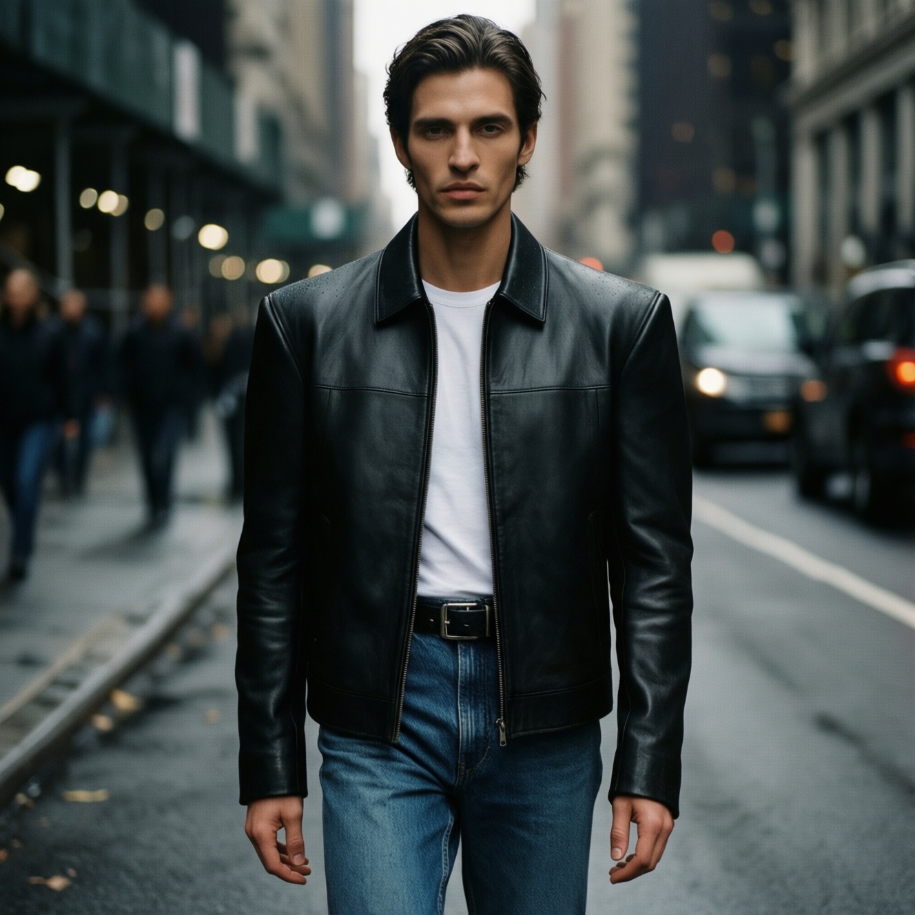 Кожаная куртка или кожаный жакет в стиле saint laurent: что даст больше образов